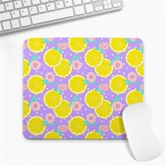 Purple Lemons  Large Mousepad by ConteMonfrey