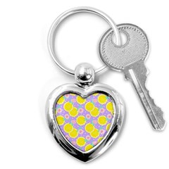 Purple Lemons  Key Chain (heart) by ConteMonfrey