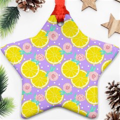 Purple Lemons  Star Ornament (two Sides) by ConteMonfrey