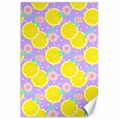 Purple Lemons  Canvas 24  X 36  by ConteMonfrey