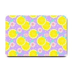 Purple Lemons  Small Doormat by ConteMonfrey