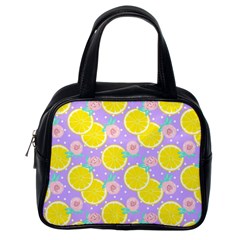 Purple Lemons  Classic Handbag (one Side) by ConteMonfrey