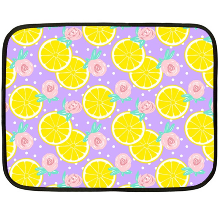 Purple lemons  Double Sided Fleece Blanket (Mini) 