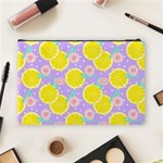 Purple lemons  Cosmetic Bag (Large) Back