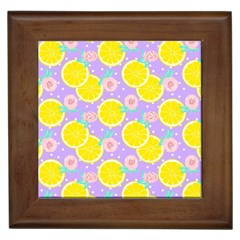 Purple Lemons  Framed Tile by ConteMonfrey