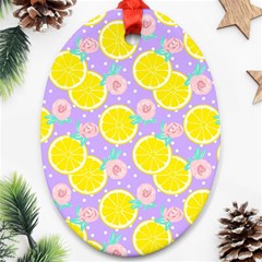 Purple Lemons  Ornament (oval) by ConteMonfrey