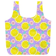 Purple Lemons  Full Print Recycle Bag (xl) by ConteMonfrey