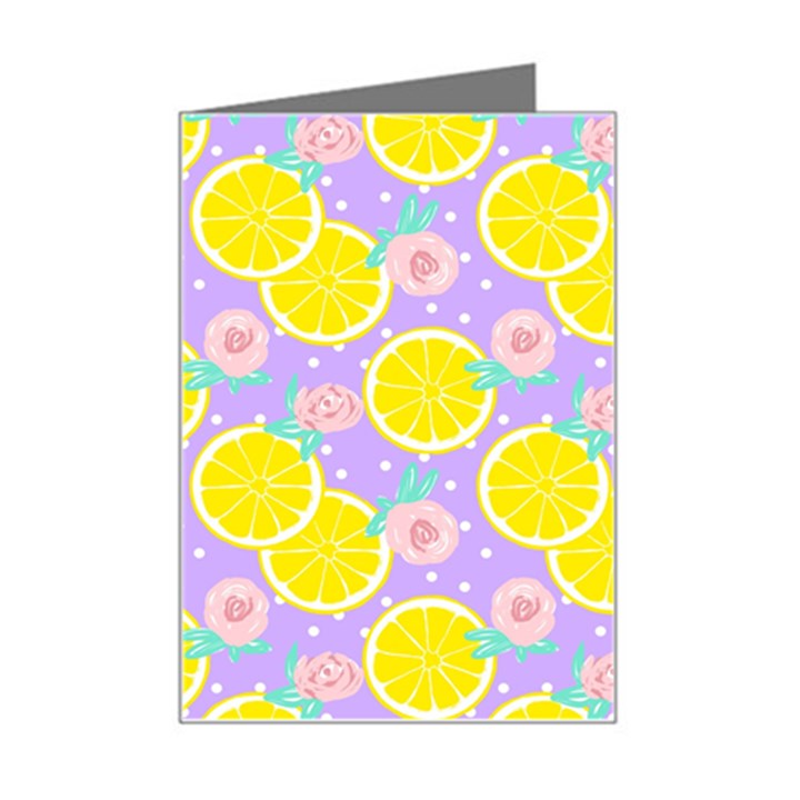 Purple lemons  Mini Greeting Card