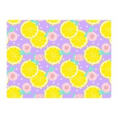 Purple Lemons  Double Sided Flano Blanket (mini)  by ConteMonfrey