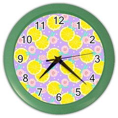 Purple Lemons  Color Wall Clock by ConteMonfrey