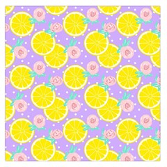 Purple Lemons  Square Satin Scarf (36  X 36 ) by ConteMonfrey