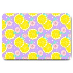 Purple Lemons  Large Doormat by ConteMonfrey