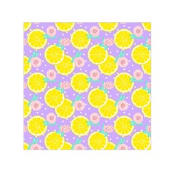 Purple Lemons  Square Satin Scarf (30  X 30 ) by ConteMonfrey