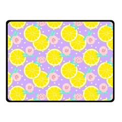 Purple Lemons  Double Sided Fleece Blanket (small)  by ConteMonfrey