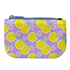 Purple Lemons  Large Coin Purse by ConteMonfrey