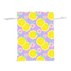 Purple Lemons  Lightweight Drawstring Pouch (s)