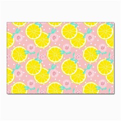 Pink Lemons Postcard 4 x 6  (pkg Of 10) by ConteMonfrey