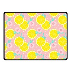 Pink Lemons Double Sided Fleece Blanket (small)  by ConteMonfrey