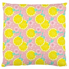 Pink Lemons Standard Flano Cushion Case (one Side) by ConteMonfrey