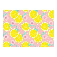 Pink Lemons Double Sided Flano Blanket (mini)  by ConteMonfrey