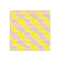 Pink Lemons Satin Bandana Scarf 22  X 22  by ConteMonfrey