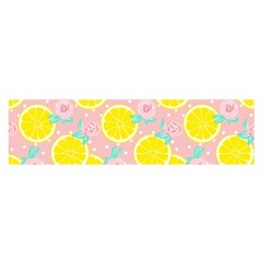 Pink Lemons Oblong Satin Scarf (16  X 60 ) by ConteMonfrey