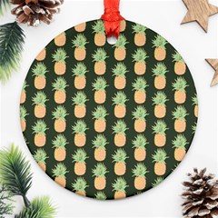 Pineapple Green Ornament (round) by ConteMonfrey