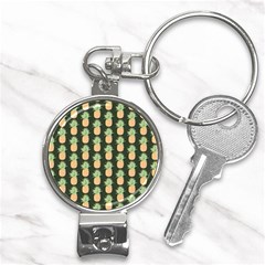 Pineapple Green Nail Clippers Key Chain