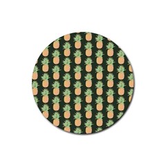 Pineapple Green Rubber Coaster (round) by ConteMonfrey