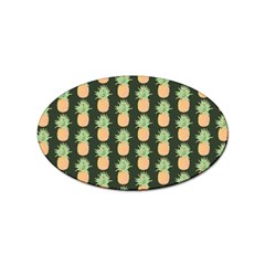 Pineapple Green Sticker Oval (10 Pack)