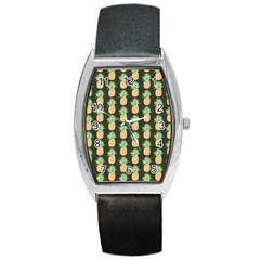 Pineapple Green Barrel Style Metal Watch by ConteMonfrey