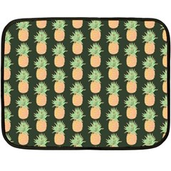 Pineapple Green Double Sided Fleece Blanket (mini)  by ConteMonfrey