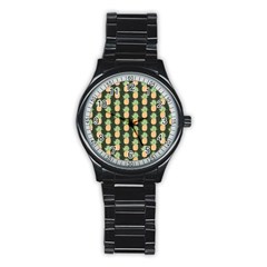 Pineapple Green Stainless Steel Round Watch by ConteMonfrey