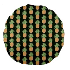 Pineapple Green Large 18  Premium Flano Round Cushions by ConteMonfrey