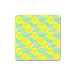 Green lemons Square Magnet Front