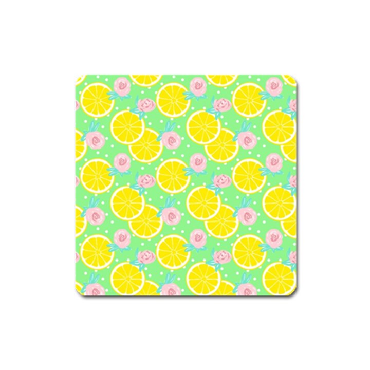 Green lemons Square Magnet