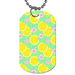 Green lemons Dog Tag (Two Sides)