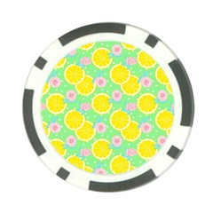 Green lemons Poker Chip Card Guard