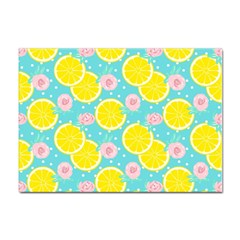 Blue neon lemons Sticker A4 (10 pack)