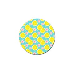 Blue neon lemons Golf Ball Marker