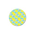 Blue neon lemons Golf Ball Marker Front