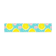 Blue neon lemons Flano Scarf (Mini)