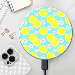 Blue Neon Lemons Wireless Charger by ConteMonfrey