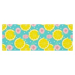 Blue Neon Lemons Banner And Sign 8  X 3  by ConteMonfrey