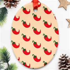 Small Mini Peppers Pink Ornament (oval) by ConteMonfrey