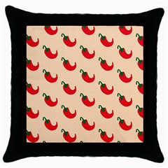 Small Mini Peppers Pink Throw Pillow Case (black) by ConteMonfrey