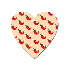 Small Mini Peppers Pink Heart Magnet by ConteMonfrey