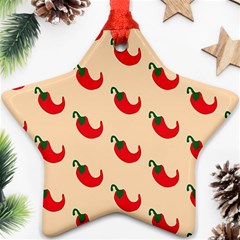 Small Mini Peppers Pink Star Ornament (two Sides) by ConteMonfrey