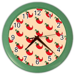 Small Mini Peppers Pink Color Wall Clock by ConteMonfrey