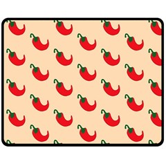 Small Mini Peppers Pink Fleece Blanket (medium)  by ConteMonfrey